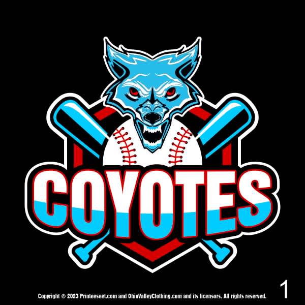 SV Coyotes Baseball 2023 Fundraising Sample Designs