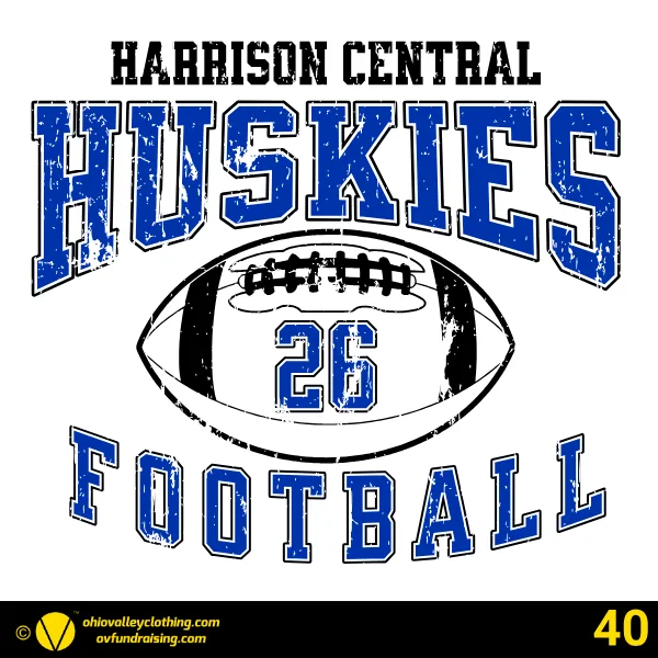 Harrison Central Huskies Football 2026 Design 40