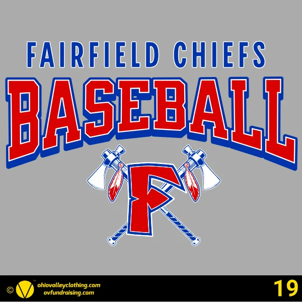 Fairfield Chiefs Baseball 2026 Design 19