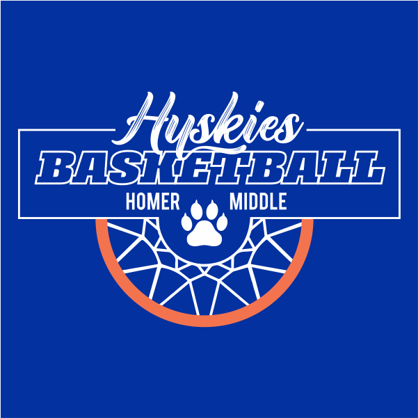 Homer Middle School Basketball 2023 logo