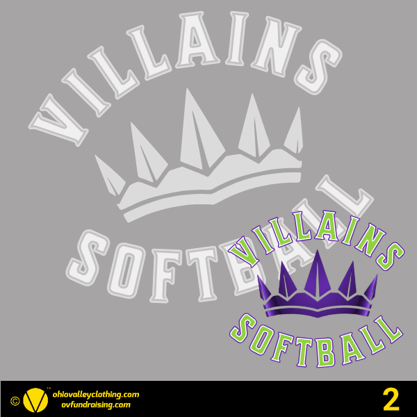 Villains Softball 2024 Fundraising Sample Designs Villains Softball 2024 Design 02