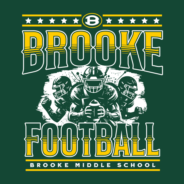 Brooke Middle School Football 2025 logo