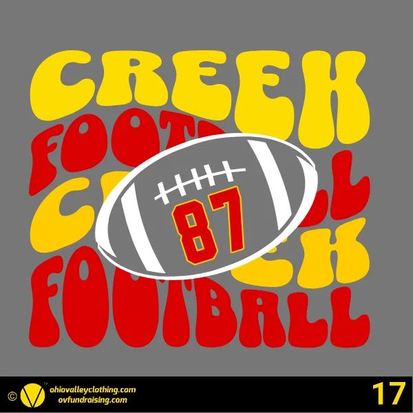 Indian Creek Football Roster/Parent Shirts- Design 17