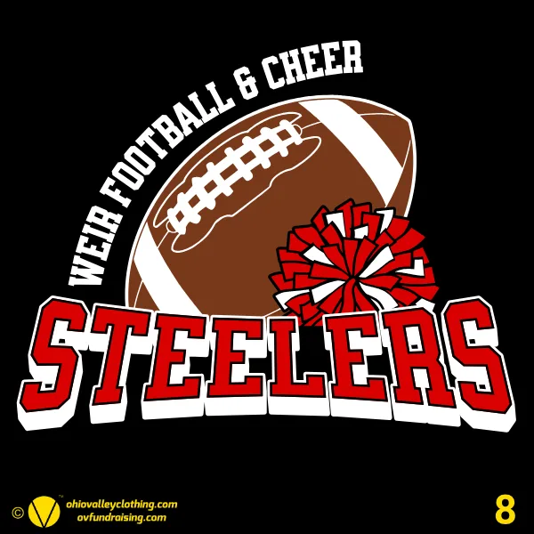 Weirton Steelers Cheering Organization 2026 - Design 08
