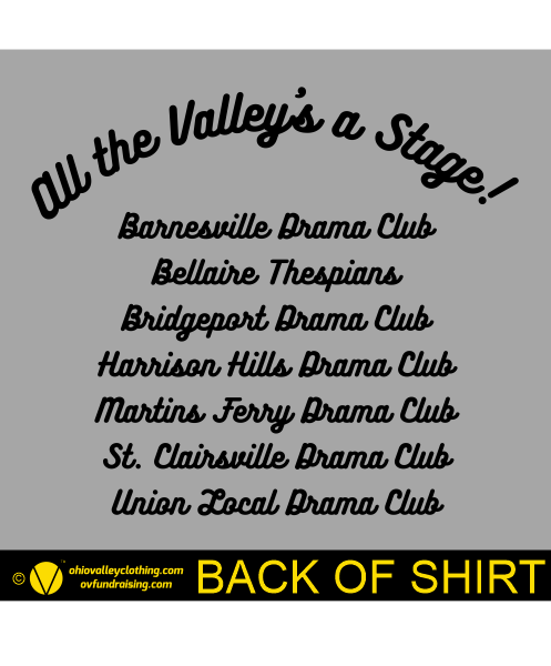 Union Local Drama Club 2023-24 Sample Designs Union Local Drama Designs 2023-2024 Back of Shirt