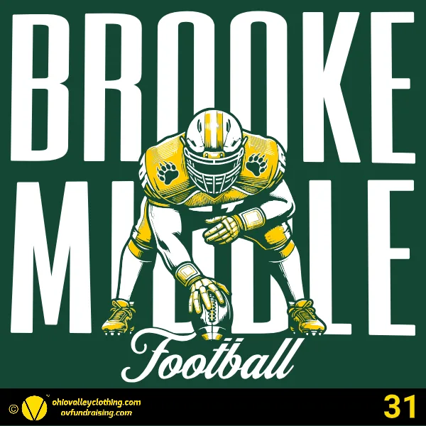 Brooke Middle School Football 2025 Design 31
