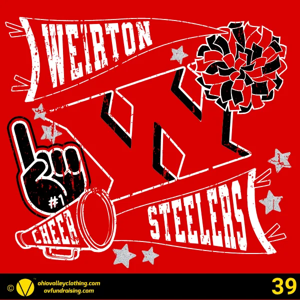 Weirton Steelers Cheering Organization 2026 - Design 39