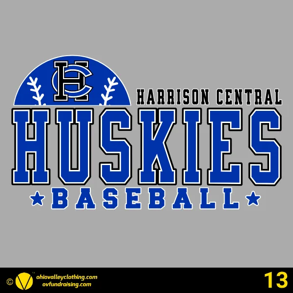 Harrison Central Youth Baseball Association 2025 Design 13