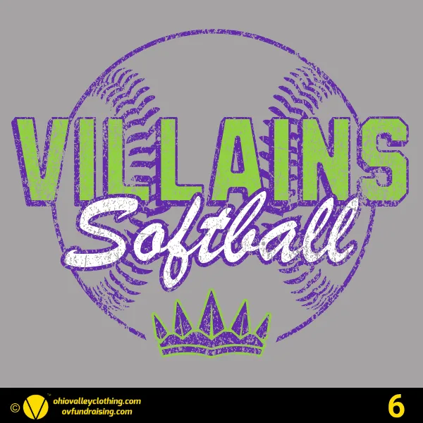 Villains Softball Designs Fall 2024 Design 06