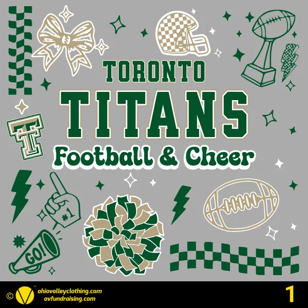 Toronto Titans Youth Football & Cheer 2026 Design 01