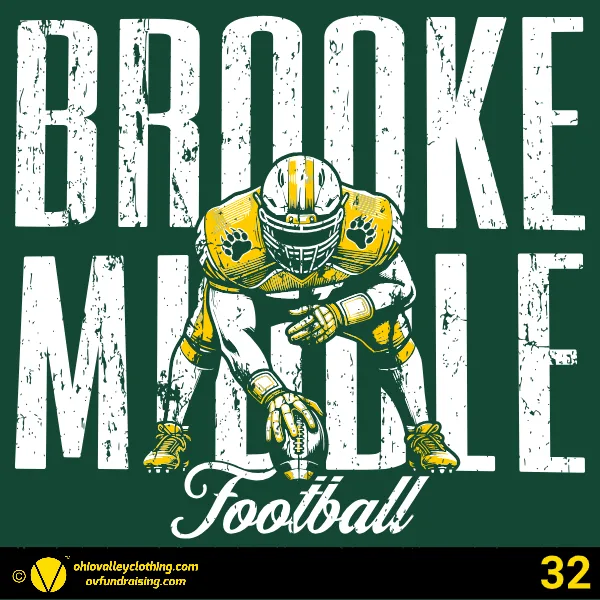 Brooke Middle School Football 2025 Design 32