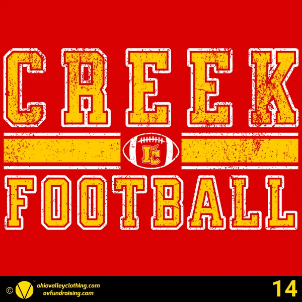 Indian Creek Football Roster/Parent Shirts- Design 14