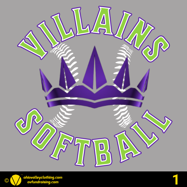 Villains Softball 2024 Fundraising Sample Designs Villains Softball 2024 Design 01