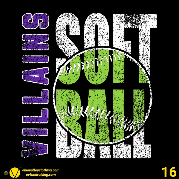 Villains Softball Designs Fall 2024 Design 16
