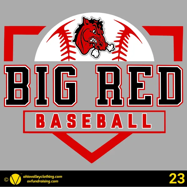 Steubenville Big Red Baseball 2026 - Design 23