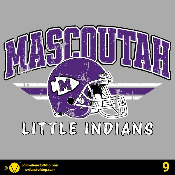 Mascoutah Little Indians Football and Cheer 2026 Design 09