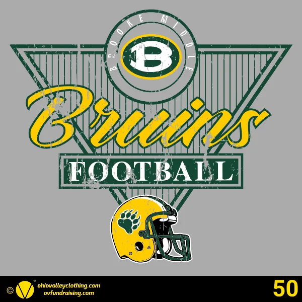 Brooke Middle School Football 2025 Design 50