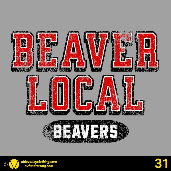 Beaver Local Red Pride Band Boosters 2024 Design 31