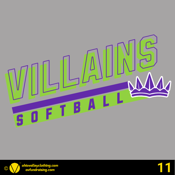 Villains Softball 2024 Fundraising Sample Designs Villains Softball 2024 Design 11
