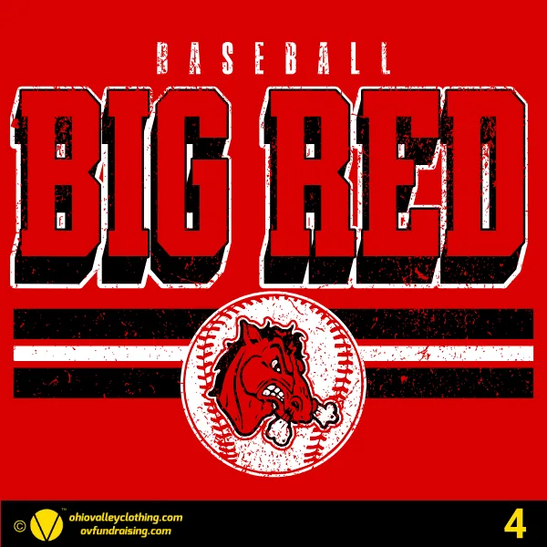 Steubenville Big Red Baseball 2026 - Design 04