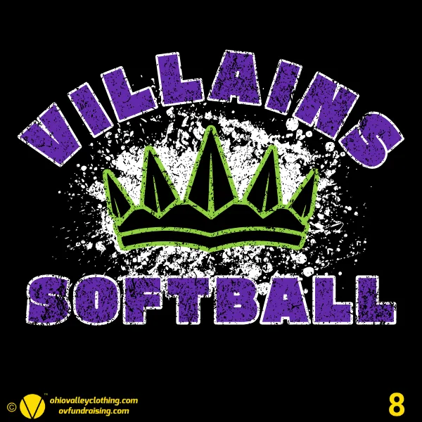 Villains Softball Designs Fall 2024 Design 08