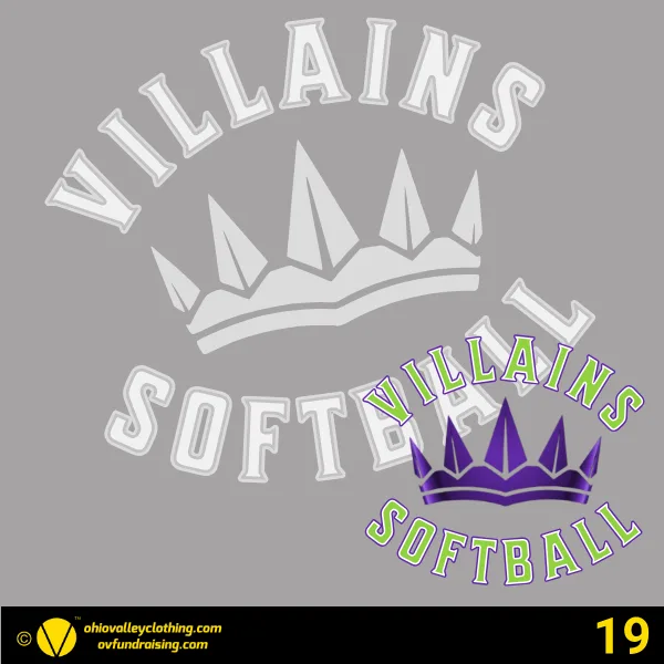 Villains Softball Designs Fall 2024 Design 19