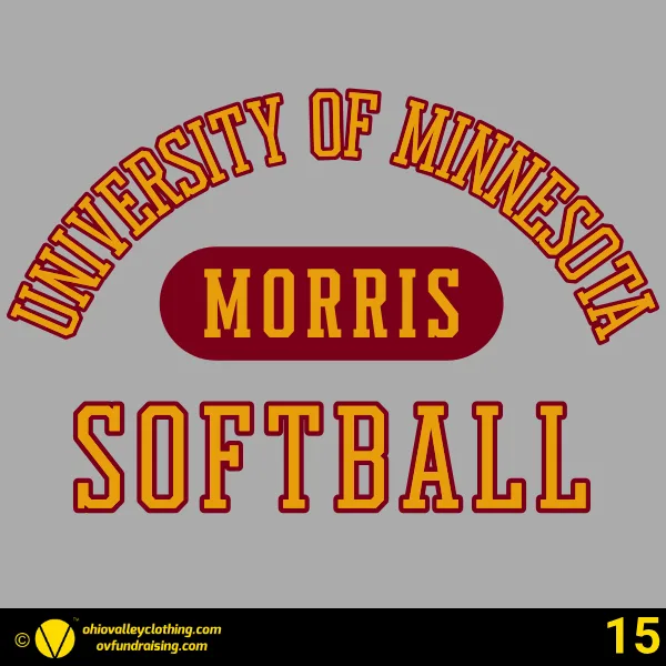 University of Minnesota Morris Softball 2026 Design 15