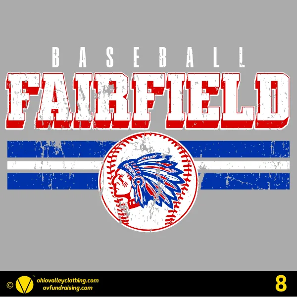 Fairfield Chiefs Baseball 2026 Design 08