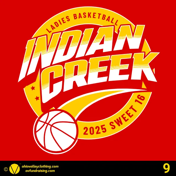 Indian Creek Girls Basketball Sweet 16 2025 Design 09