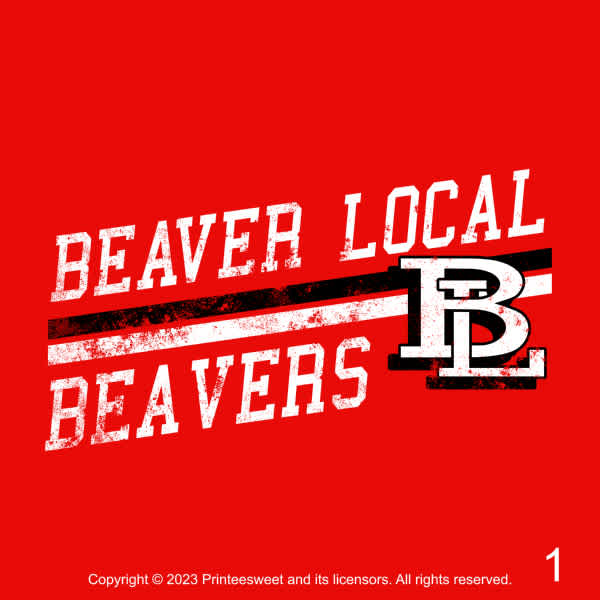 Beaver Local High School Softball 2023 Fundraising Design Samples Design 1