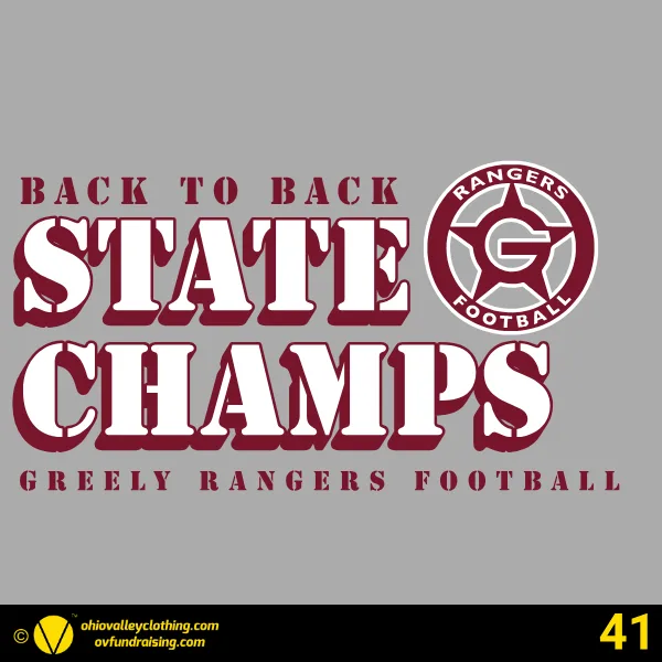 Greely Rangers Football 2026 Design 41