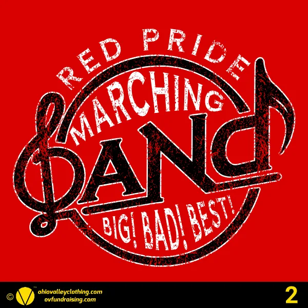 Beaver Local Red Pride Band Boosters 2024 Design 02