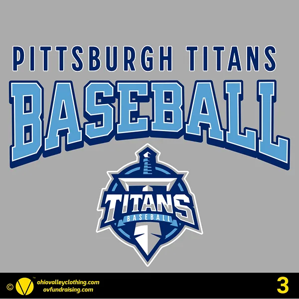 Pittsburgh Titans Baseball 2024 Design 03