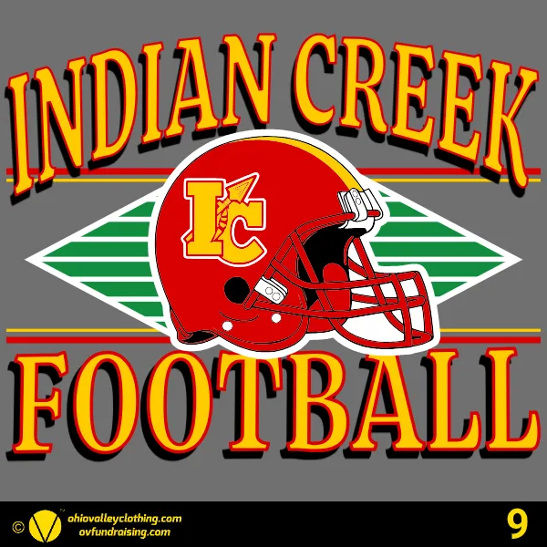 Indian Creek Middle School Football & Cheer 2025 Design 09