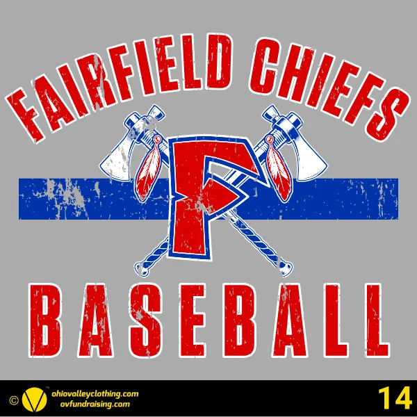 Fairfield Chiefs Baseball 2026 Design 14