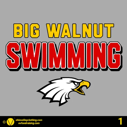 Big Walnut High School Swim Team 2026 Fundraising Sample Designs