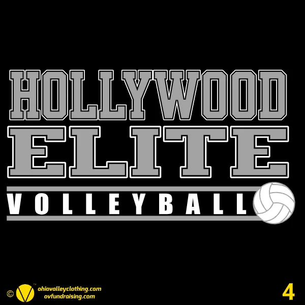 Hollywood Elite Volleyball Team Shirts 2024 Design 04