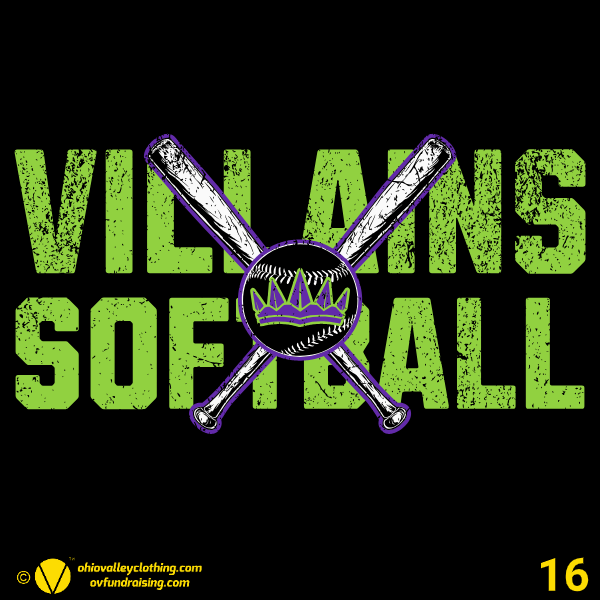 Villains Softball 2024 Fundraising Sample Designs Villains Softball 2024 Design 16