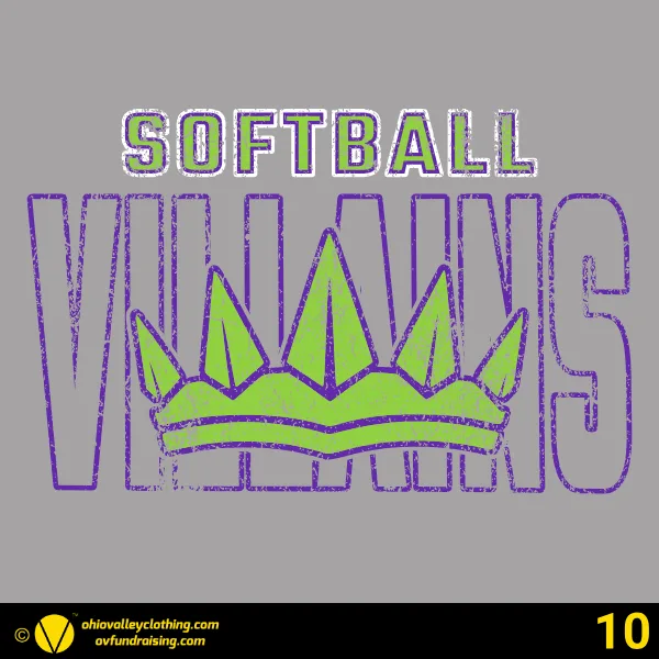Villains Softball Designs Fall 2024 Design 10