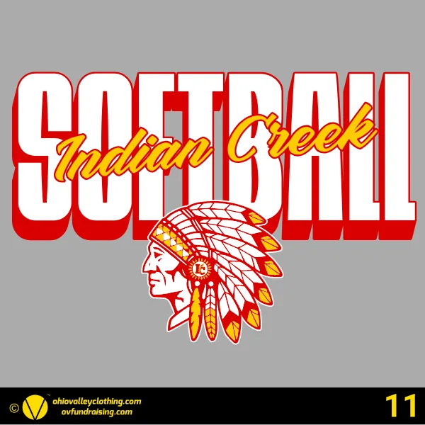 Indian Creek Softball 2026 Design 11