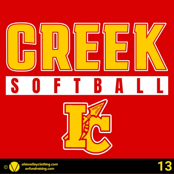 Indian Creek Softball 2026 Design 13