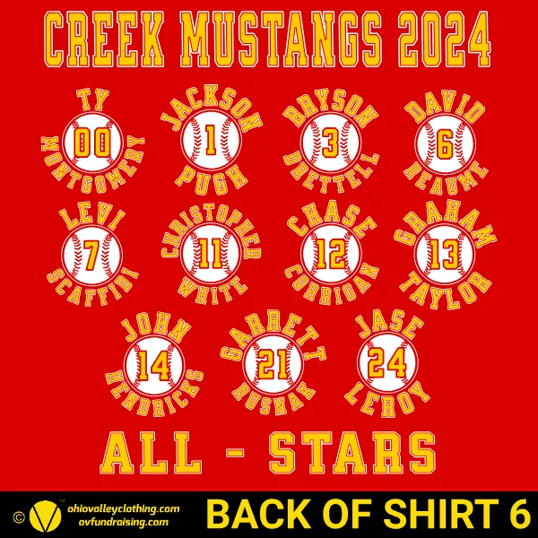 Creek Mustangs/Broncos All-Stars 2024- Design 06