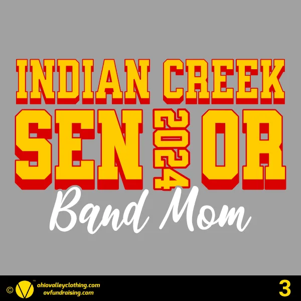 Indian Creek Senior Band Parent Shirts 2024 Design 03
