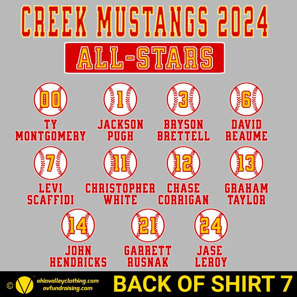 Creek Mustangs/Broncos All-Stars 2024- Design 07