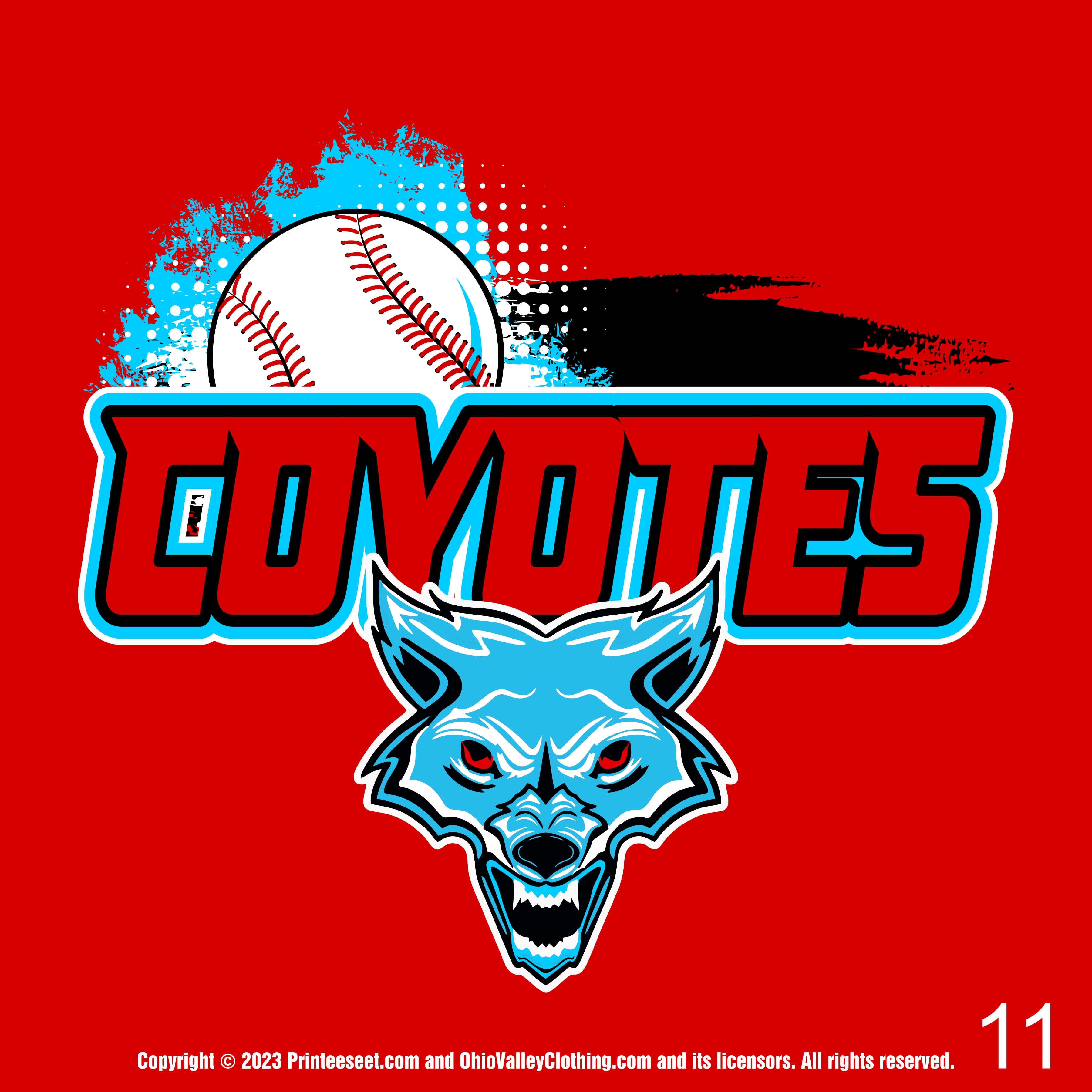 SV Coyotes Baseball 2023 Fundraising Sample Designs SV Coyotes Baseball 2023 Fundraising Design Page 11a