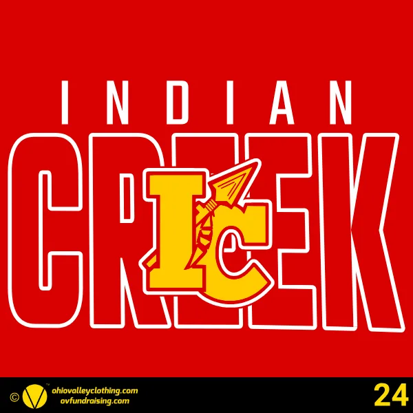 Indian Creek Middle School Football 2024 Design 24