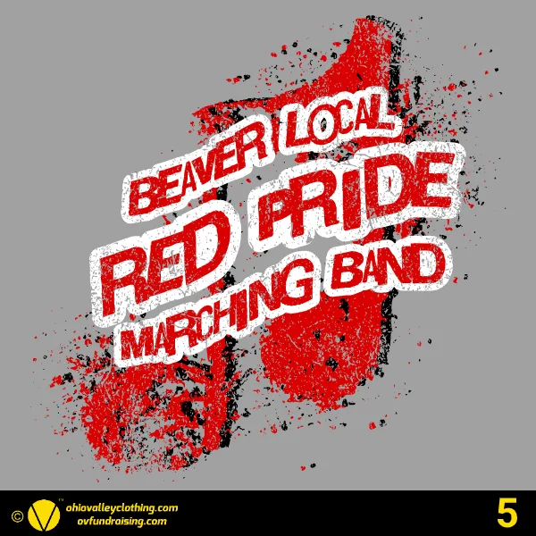 Beaver Local Red Pride Band Boosters 2024 Design 05