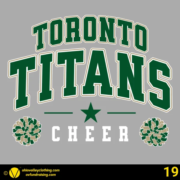 Toronto Titans Youth Football & Cheer 2026 Design 19