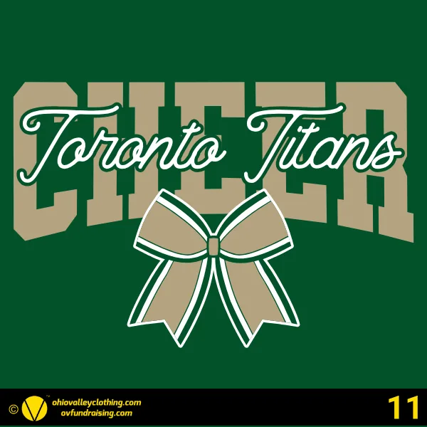 Toronto Titans Youth Football & Cheer 2026 Design 11