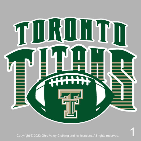 Toronto Titans Youth Football and Cheering Fundraising 2023 Sample Designs Toronto Titans Youth